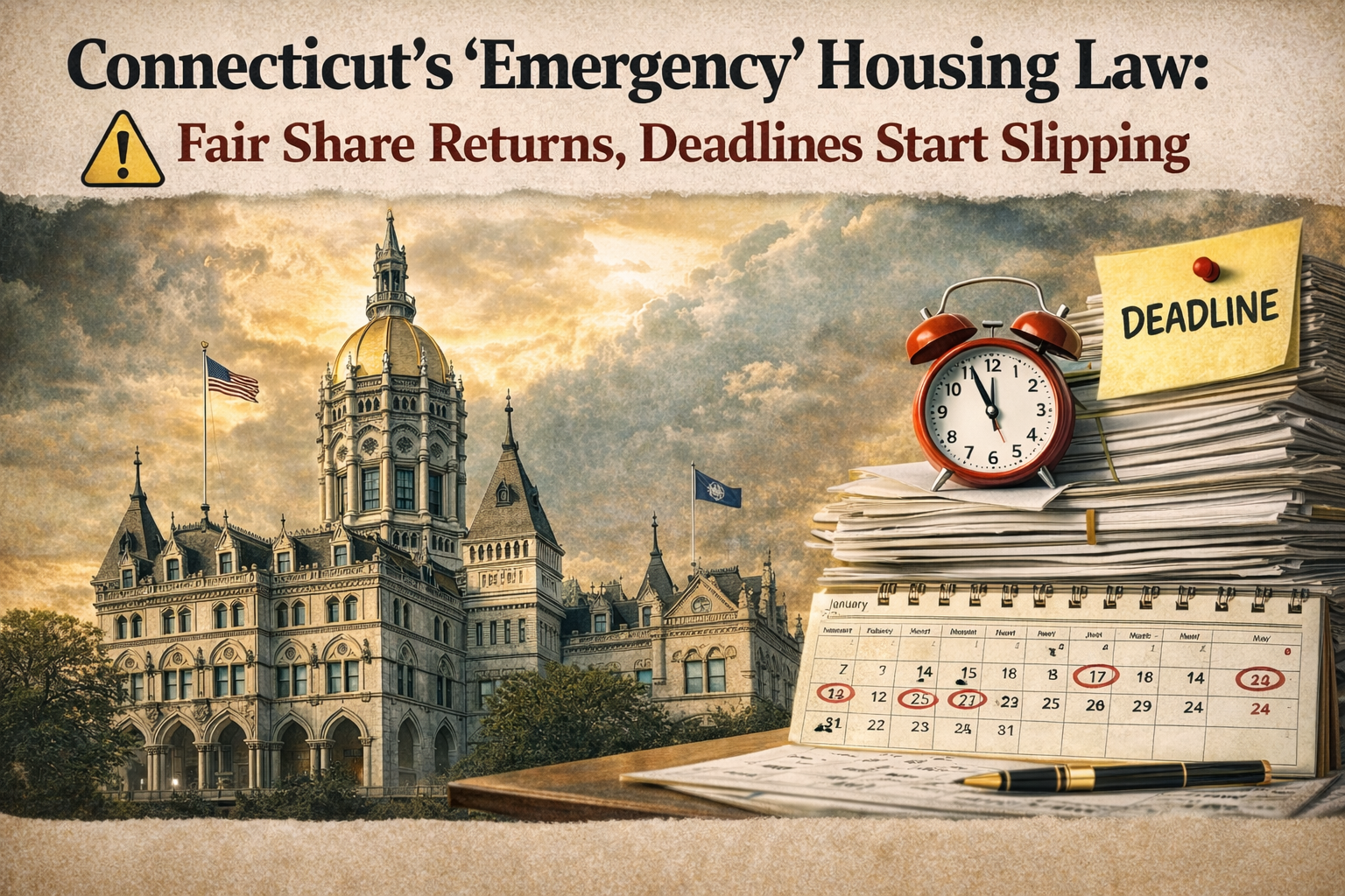 Connecticut’s “Emergency” Housing Law: Fair Share Returns, Deadlines Start Slipping 